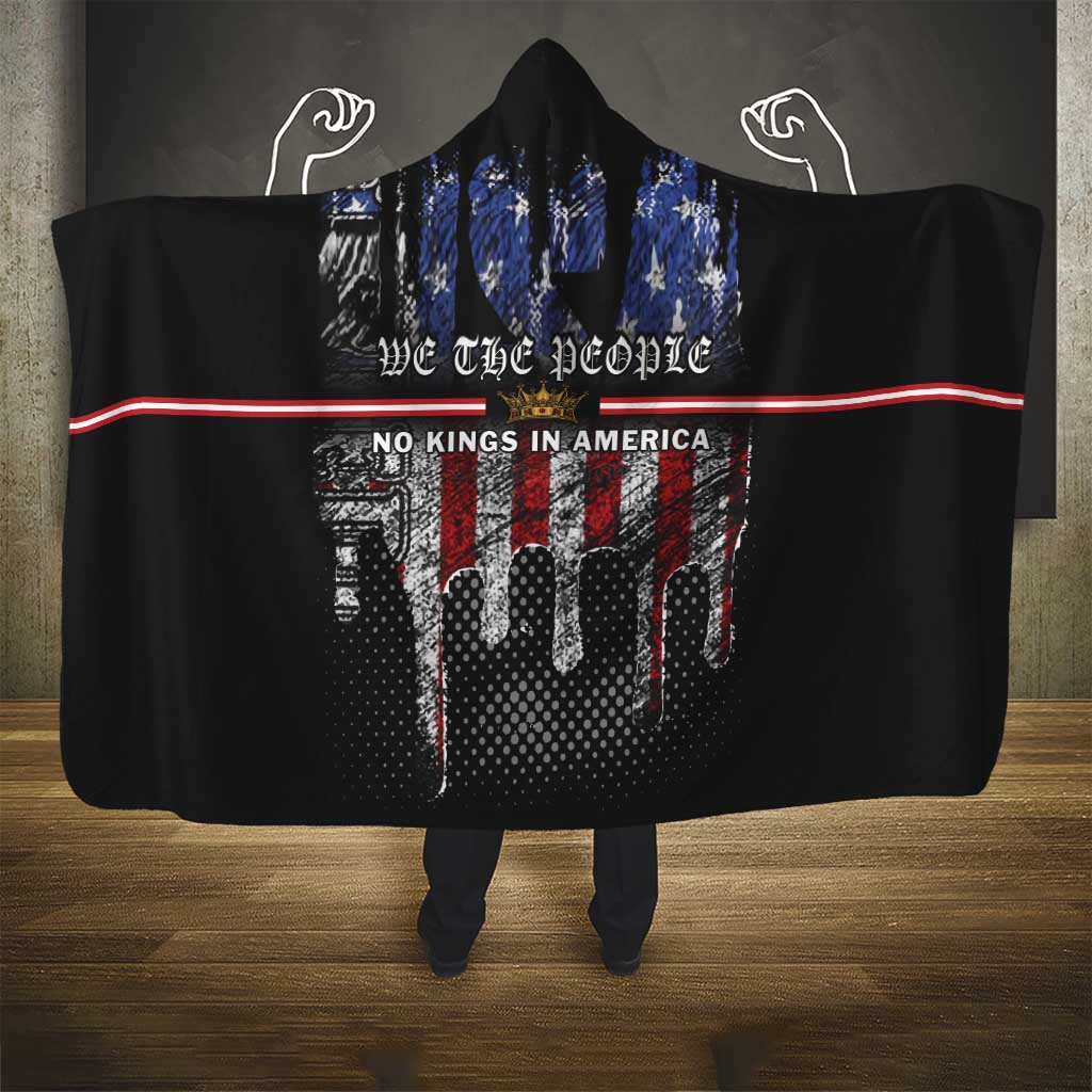 We The People Hooded Blanket No Kings In America Since 1776 - Wonder Print Shop
