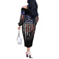 We The People Off The Shoulder Long Sleeve Dress No Kings In America Since 1776 - Wonder Print Shop