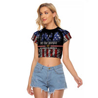 We The People Raglan Cropped T Shirt No Kings In America Since 1776 - Wonder Print Shop