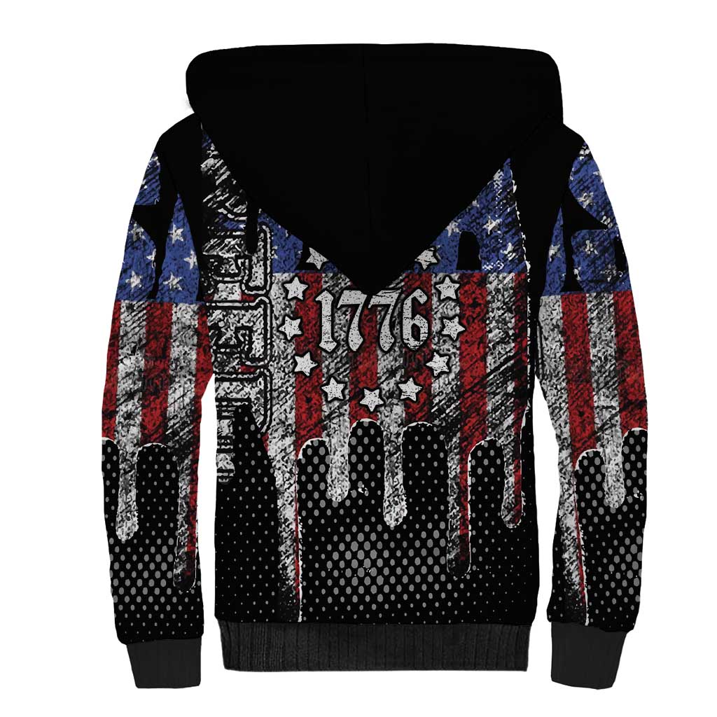 We The People Sherpa Hoodie No Kings In America Since 1776 - Wonder Print Shop