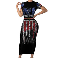 We The People Short Sleeve Bodycon Dress No Kings In America Since 1776 - Wonder Print Shop