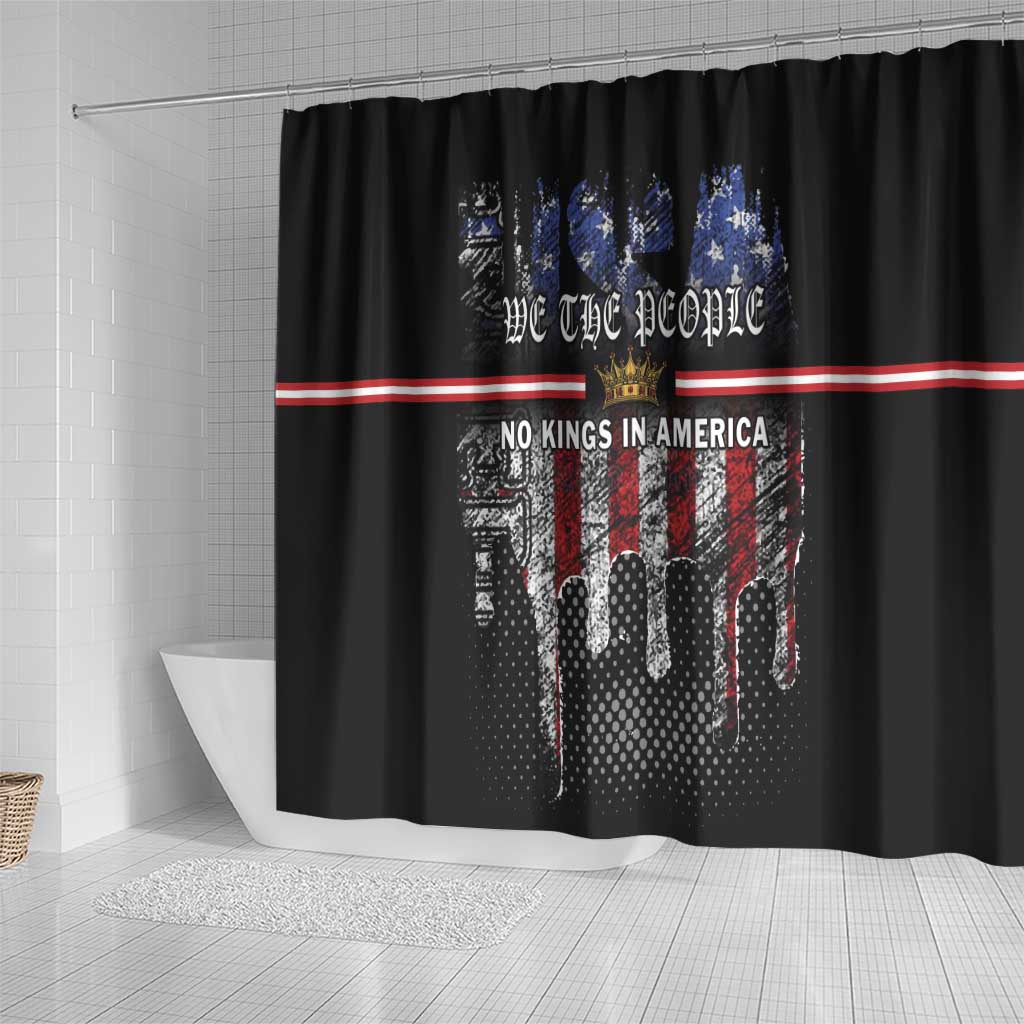 We The People Shower Curtain No Kings In America Since 1776 - Wonder Print Shop