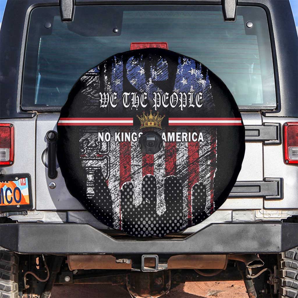 We The People Spare Tire Cover No Kings In America Since 1776 - Wonder Print Shop