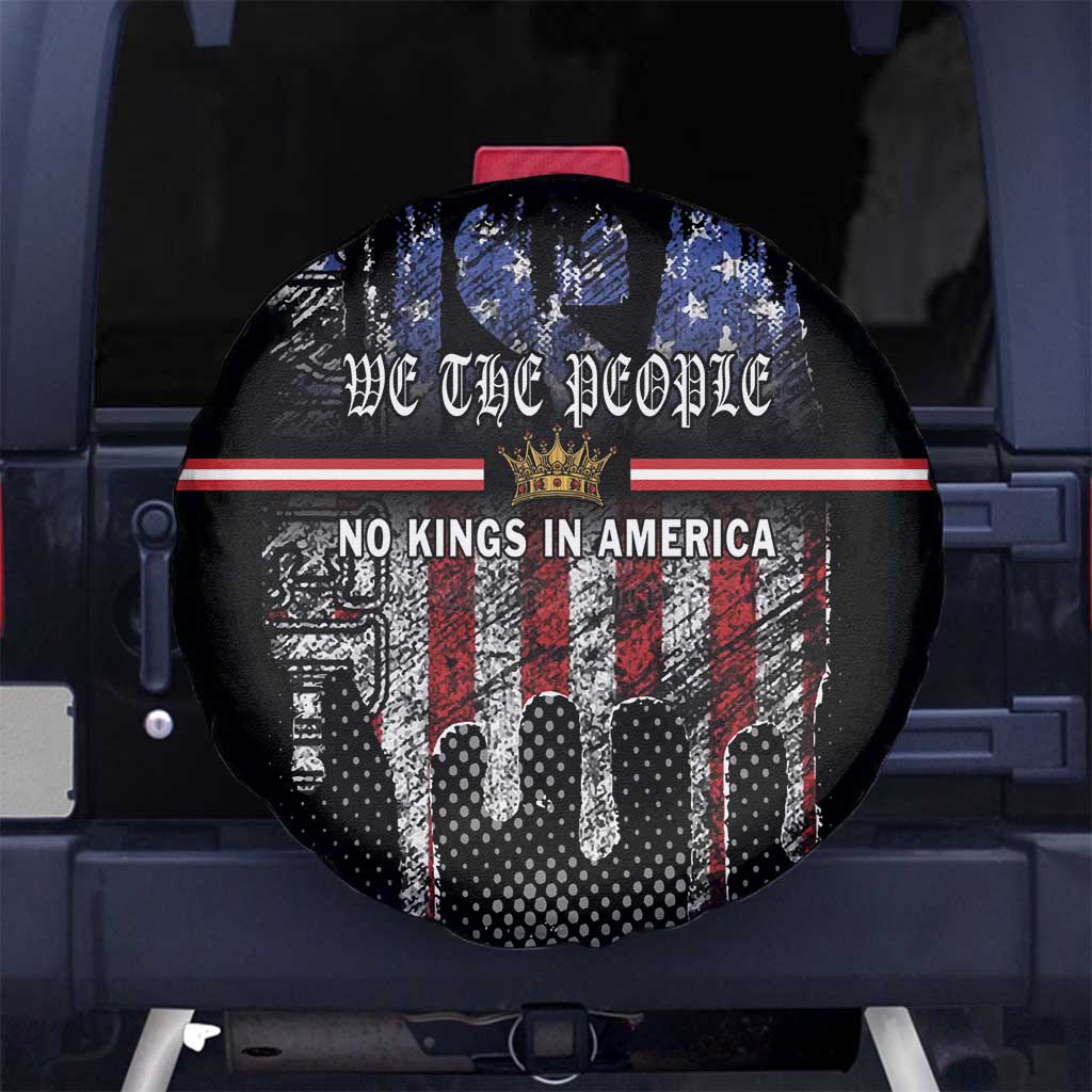 We The People Spare Tire Cover No Kings In America Since 1776 - Wonder Print Shop