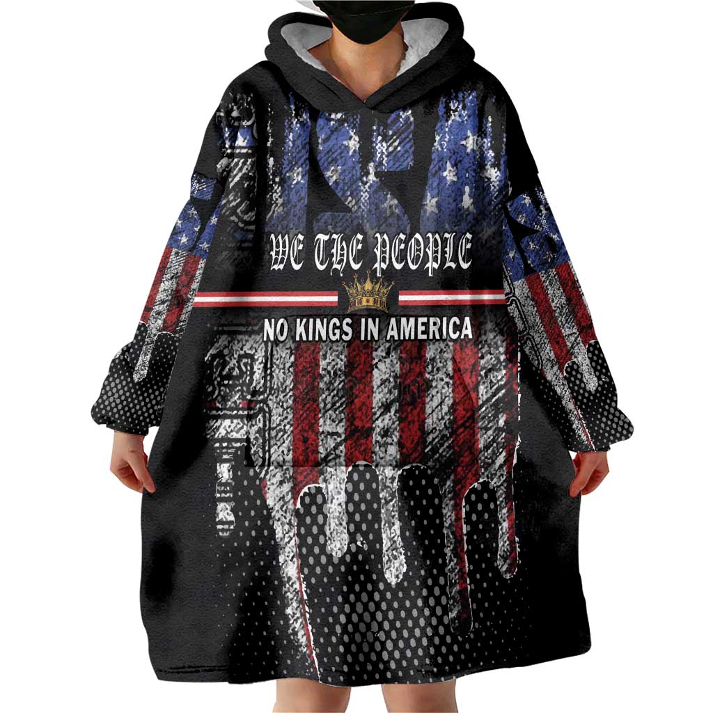 We The People Wearable Blanket Hoodie No Kings In America Since 1776 - Wonder Print Shop