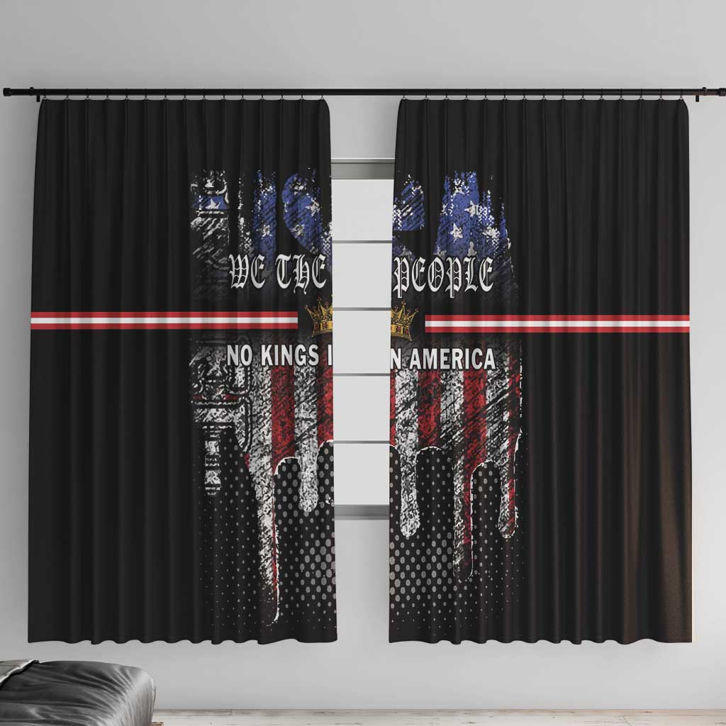 We The People Window Curtain No Kings In America Since 1776 - Wonder Print Shop