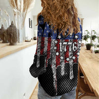 We The People Women Casual Shirt No Kings In America Since 1776 - Wonder Print Shop