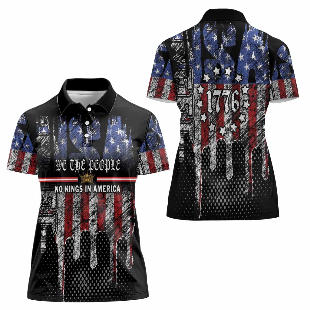 We The People Women Polo Shirt No Kings In America Since 1776 - Wonder Print Shop