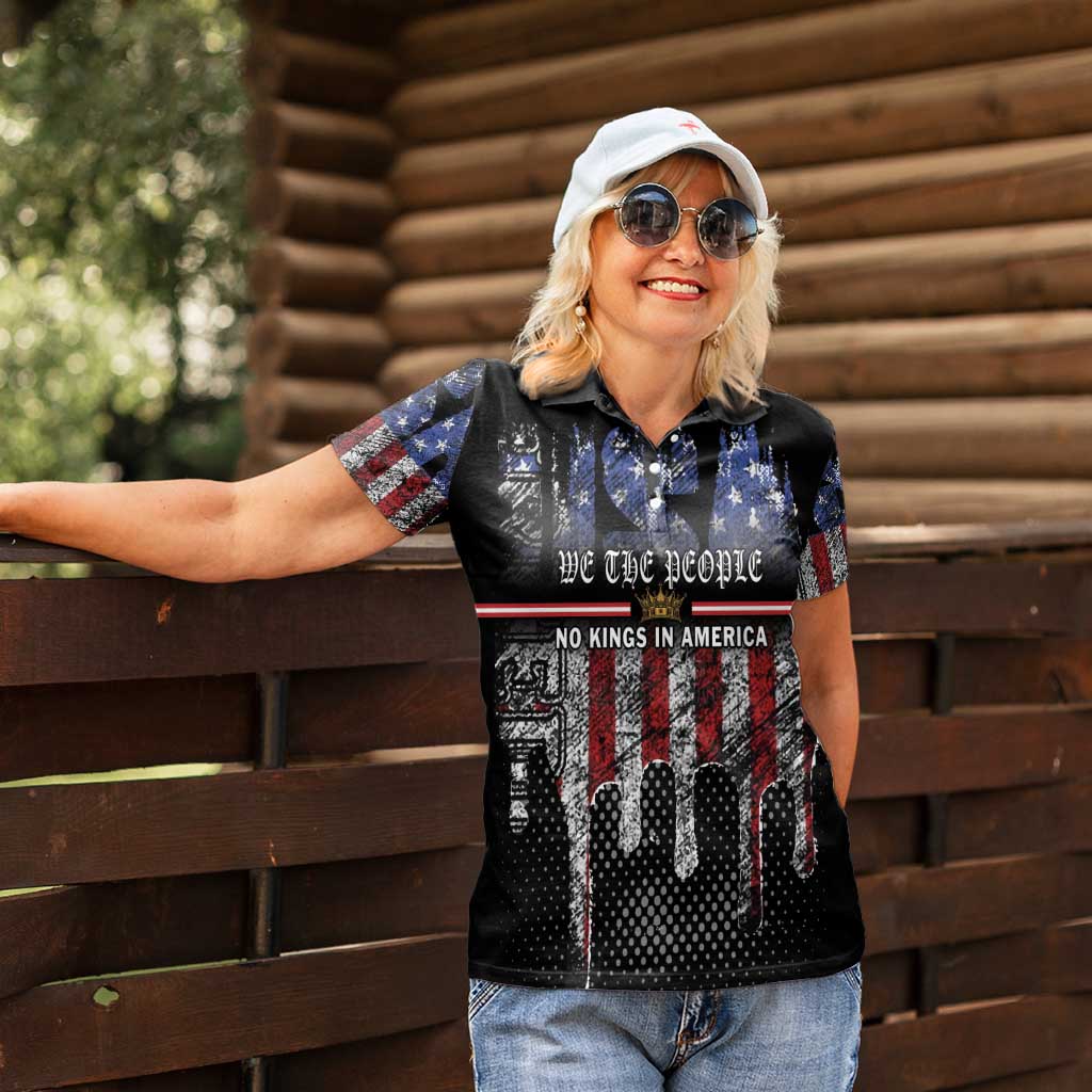 We The People Women Polo Shirt No Kings In America Since 1776 - Wonder Print Shop