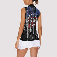 We The People Women Sleeveless Polo Shirt No Kings In America Since 1776 - Wonder Print Shop