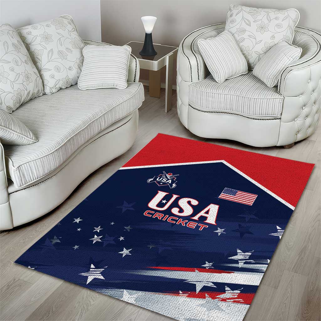 USA Cricket Area Rug US Team Play Bold Play Proud - Wonder Print Shop