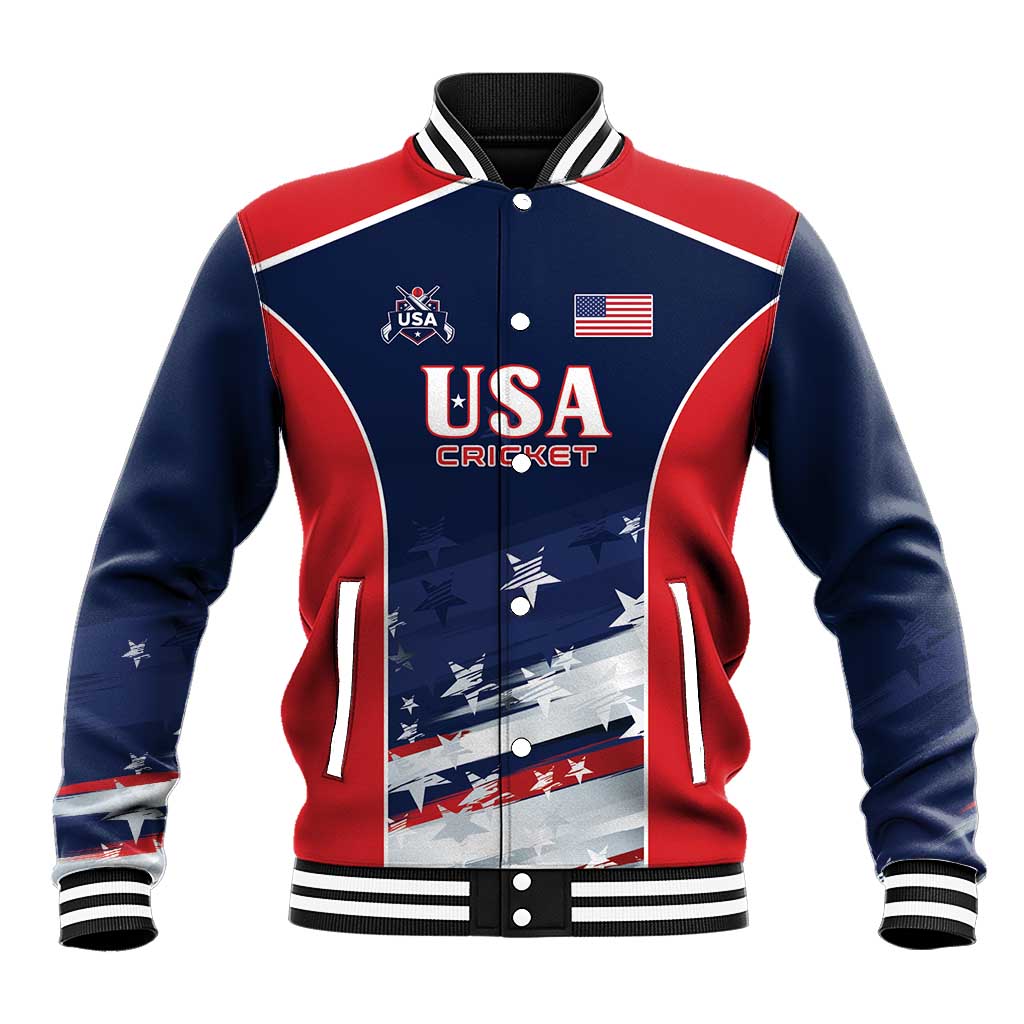 Custom USA Cricket Baseball Jacket US Team Play Bold Play Proud - Wonder Print Shop