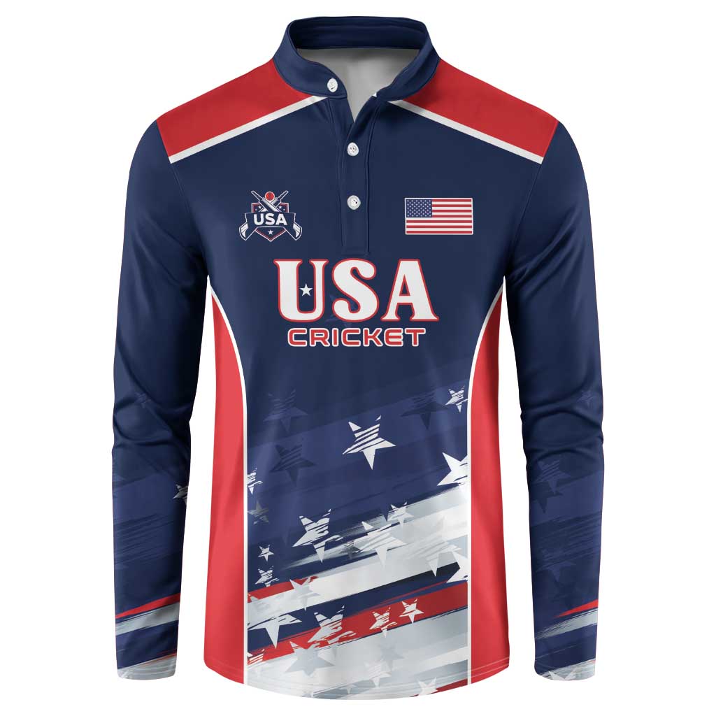 Custom USA Cricket Button Sweatshirt US Team Play Bold Play Proud - Wonder Print Shop