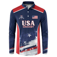 Custom USA Cricket Button Sweatshirt US Team Play Bold Play Proud - Wonder Print Shop
