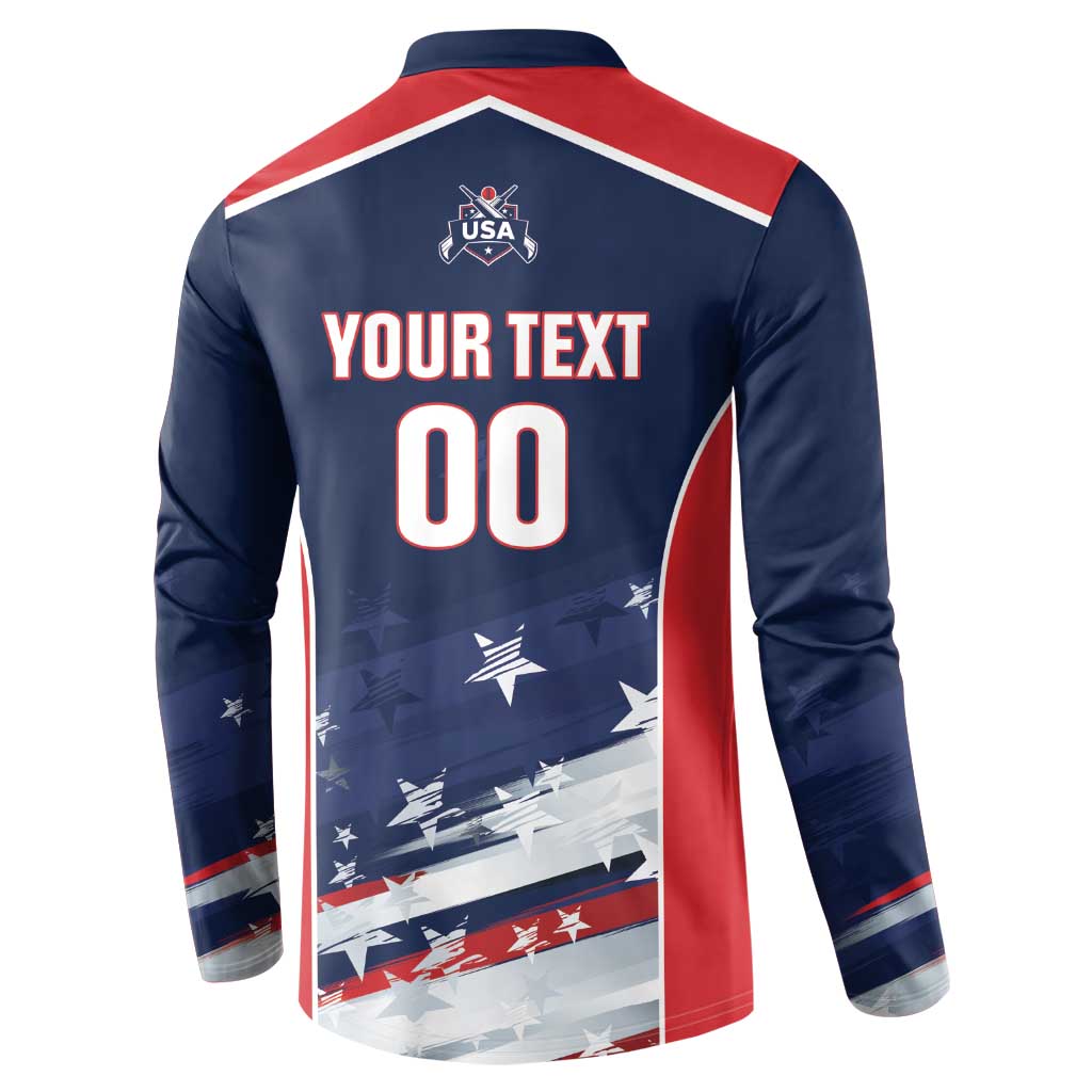 Custom USA Cricket Button Sweatshirt US Team Play Bold Play Proud - Wonder Print Shop