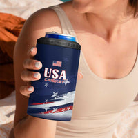 Custom USA Cricket 4 in 1 Can Cooler Tumbler US Team Play Bold Play Proud - Wonder Print Shop