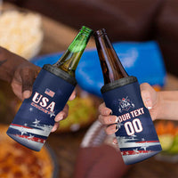 Custom USA Cricket 4 in 1 Can Cooler Tumbler US Team Play Bold Play Proud - Wonder Print Shop