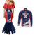 Custom USA Cricket Couples Matching Mermaid Dress and Long Sleeve Button Shirt US Team Play Bold Play Proud - Wonder Print Shop