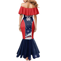 Custom USA Cricket Family Matching Mermaid Dress and Hawaiian Shirt US Team Play Bold Play Proud - Wonder Print Shop