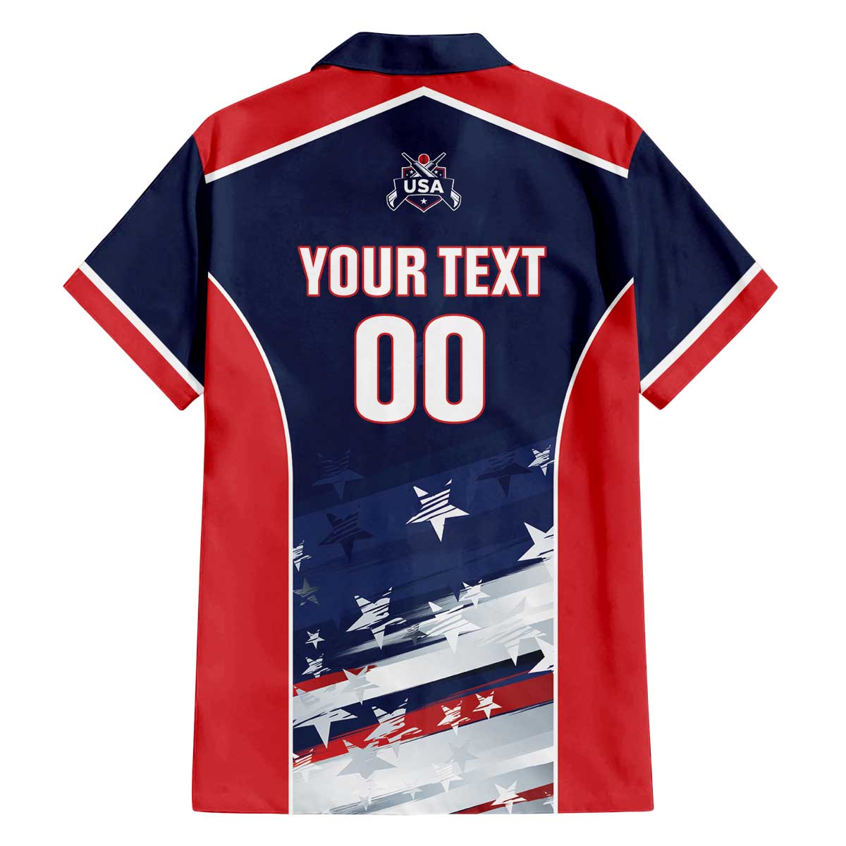 Custom USA Cricket Family Matching Off The Shoulder Long Sleeve Dress and Hawaiian Shirt US Team Play Bold Play Proud - Wonder Print Shop
