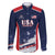 Custom USA Cricket Family Matching Off The Shoulder Long Sleeve Dress and Hawaiian Shirt US Team Play Bold Play Proud - Wonder Print Shop