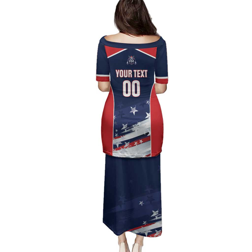 Custom USA Cricket Family Matching Puletasi and Hawaiian Shirt US Team Play Bold Play Proud - Wonder Print Shop