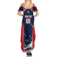 Custom USA Cricket Family Matching Summer Maxi Dress and Hawaiian Shirt US Team Play Bold Play Proud - Wonder Print Shop