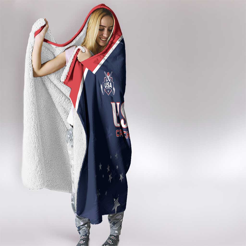 USA Cricket Hooded Blanket US Team Play Bold Play Proud - Wonder Print Shop