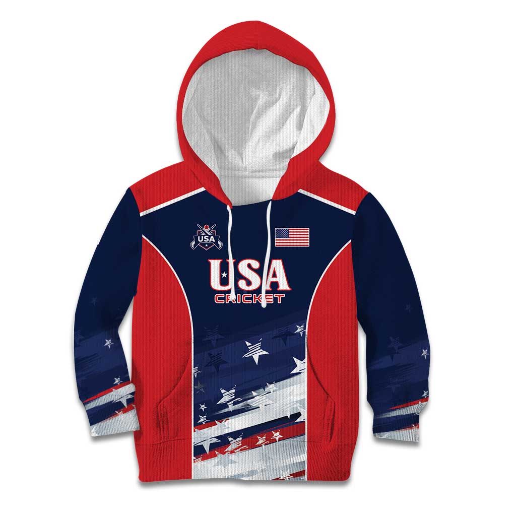 Custom USA Cricket Kid Hoodie US Team Play Bold Play Proud - Wonder Print Shop