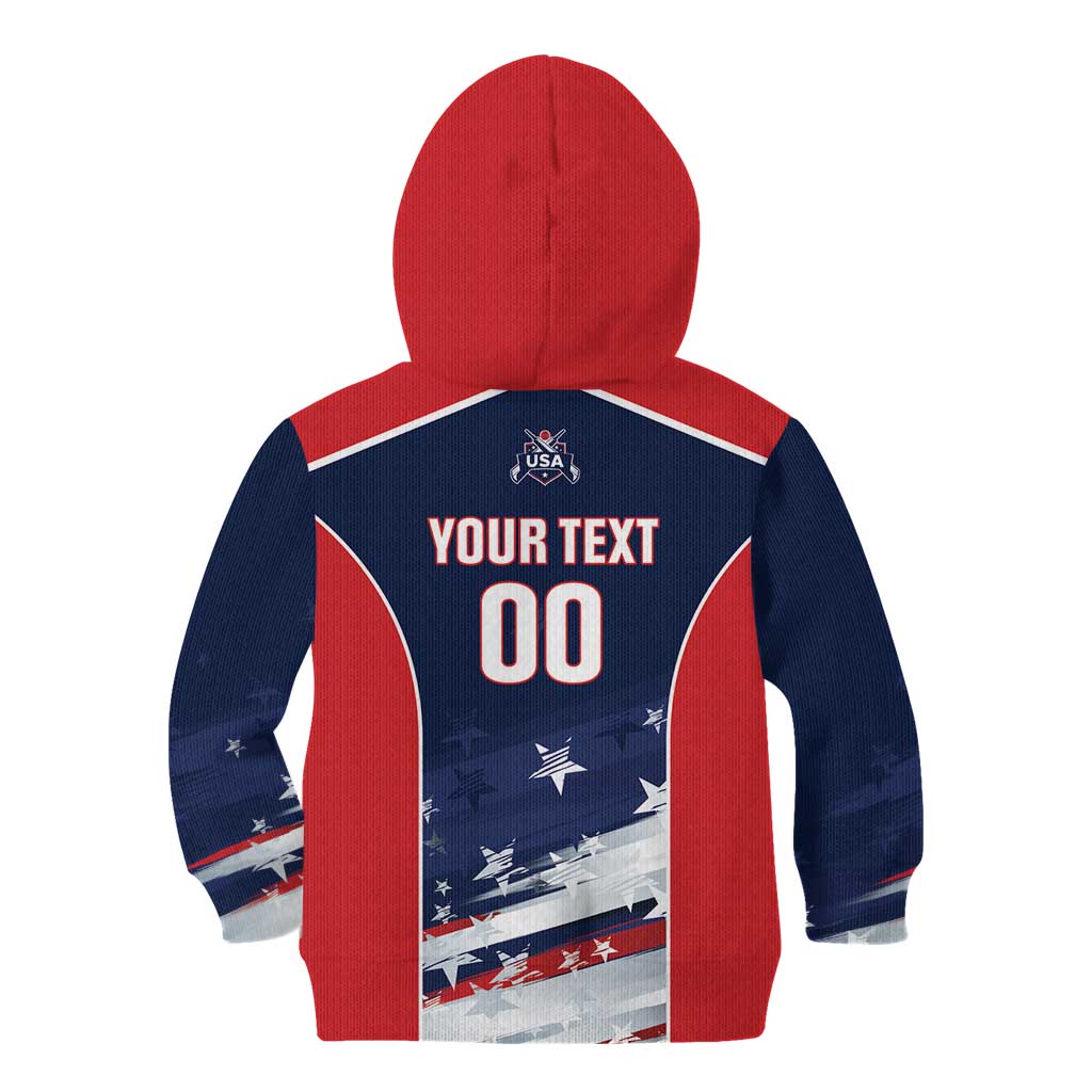 Custom USA Cricket Kid Hoodie US Team Play Bold Play Proud - Wonder Print Shop