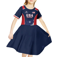 Custom USA Cricket Kid Short Sleeve Dress US Team Play Bold Play Proud - Wonder Print Shop