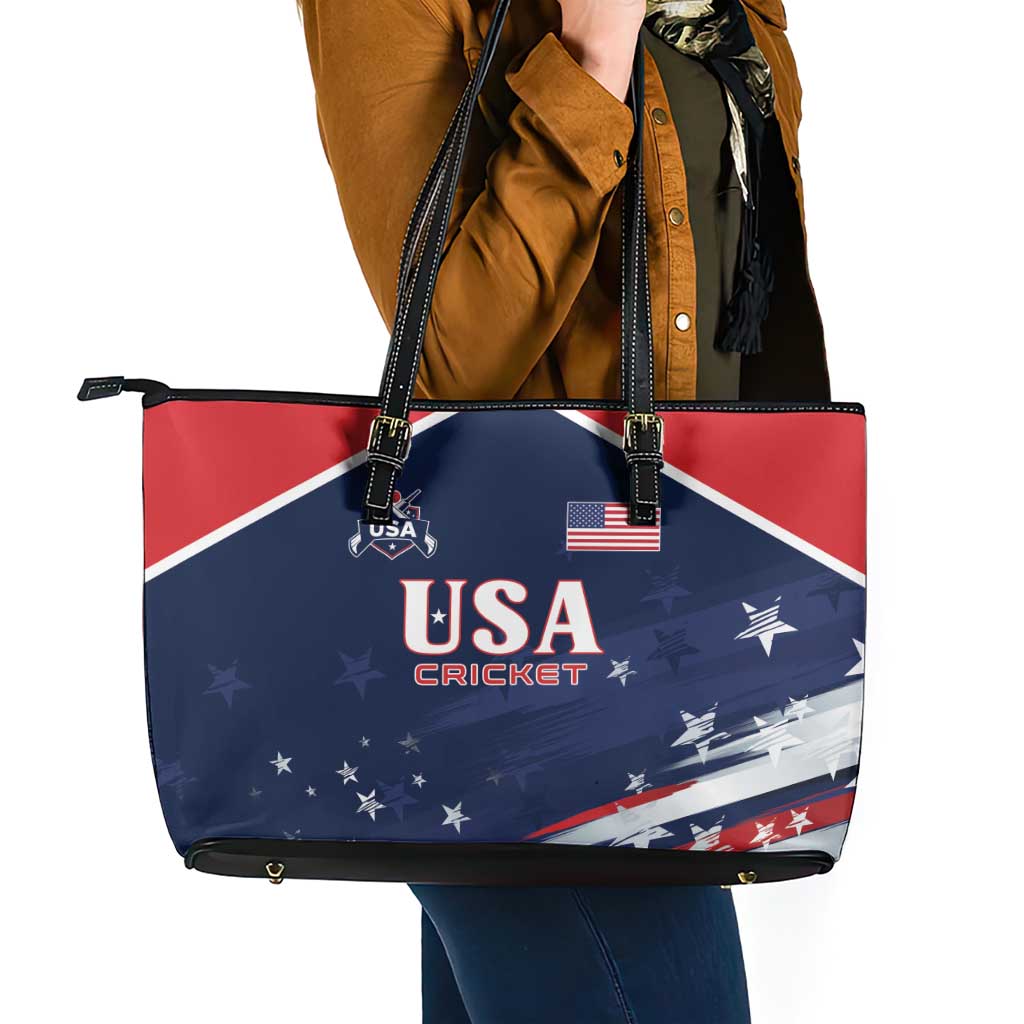 USA Cricket Leather Tote Bag US Team Play Bold Play Proud - Wonder Print Shop