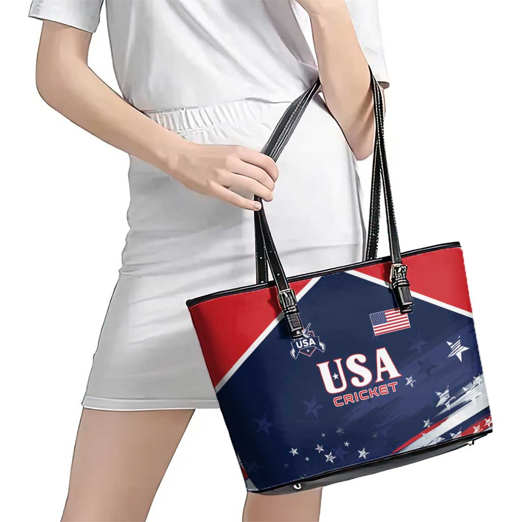 USA Cricket Leather Tote Bag US Team Play Bold Play Proud - Wonder Print Shop