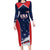 Custom USA Cricket Long Sleeve Bodycon Dress US Team Play Bold Play Proud - Wonder Print Shop