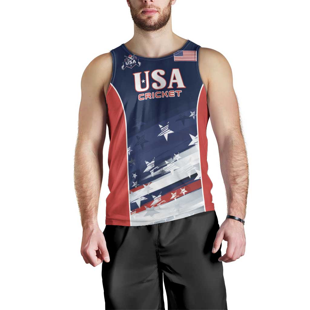 Custom USA Cricket Men Tank Top US Team Play Bold Play Proud - Wonder Print Shop
