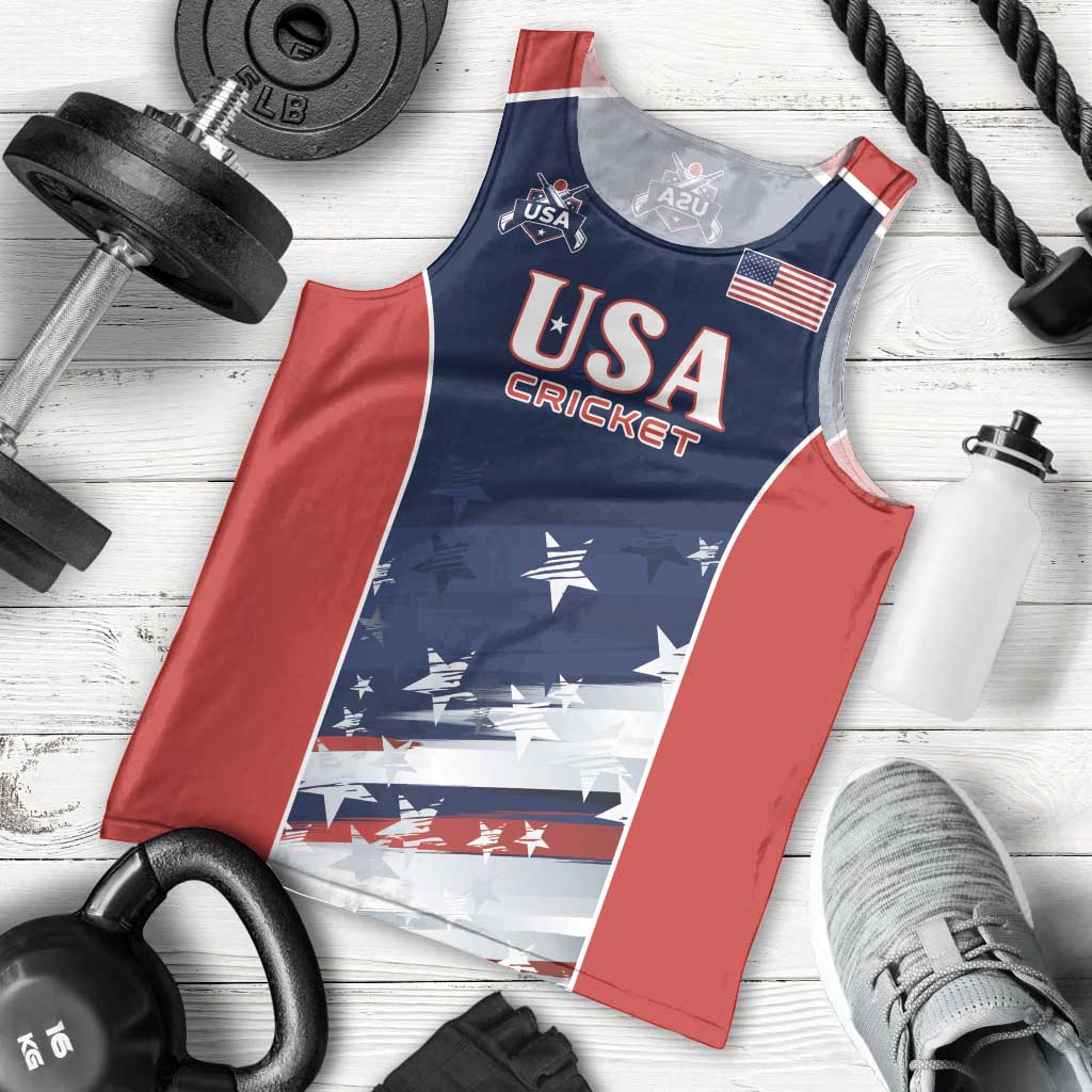 Custom USA Cricket Men Tank Top US Team Play Bold Play Proud - Wonder Print Shop