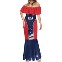 Custom USA Cricket Mermaid Dress US Team Play Bold Play Proud - Wonder Print Shop