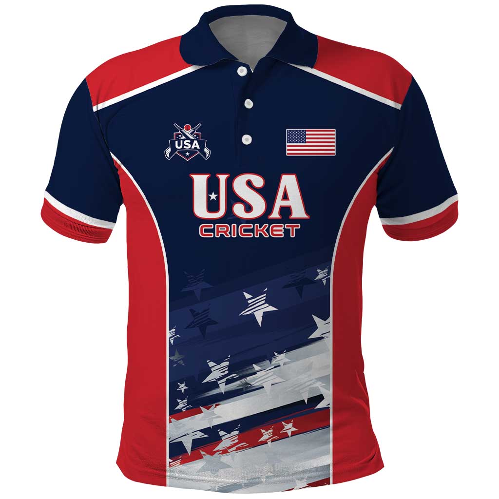 Custom USA Cricket Polo Shirt US Team Play Bold Play Proud - Wonder Print Shop