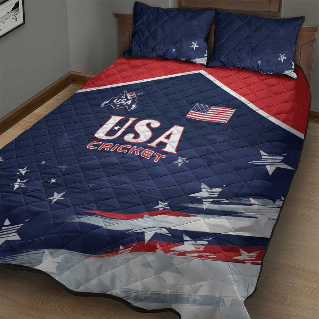 USA Cricket Quilt Bed Set US Team Play Bold Play Proud - Wonder Print Shop