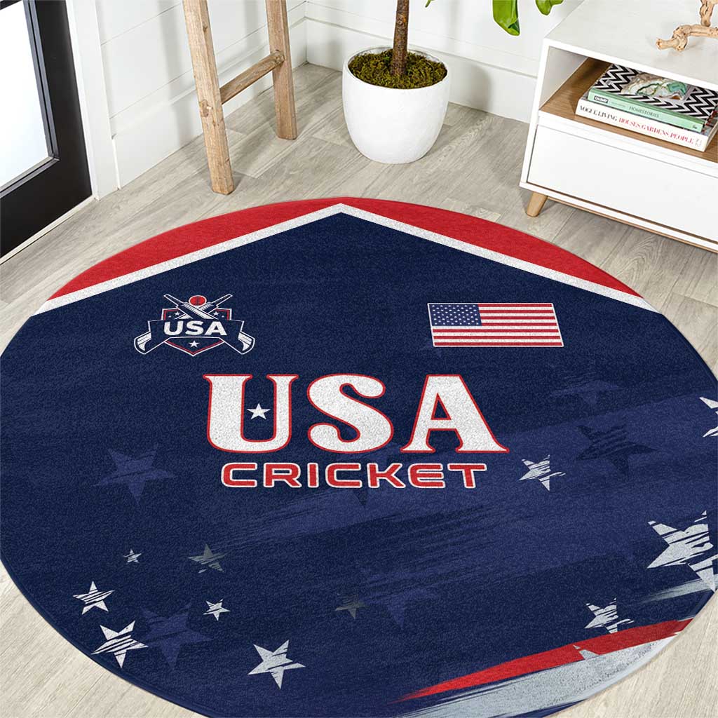 USA Cricket Round Carpet US Team Play Bold Play Proud - Wonder Print Shop