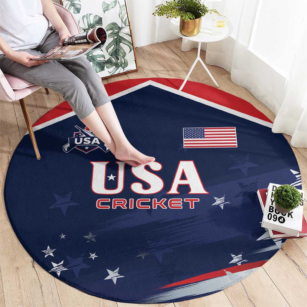 USA Cricket Round Carpet US Team Play Bold Play Proud - Wonder Print Shop