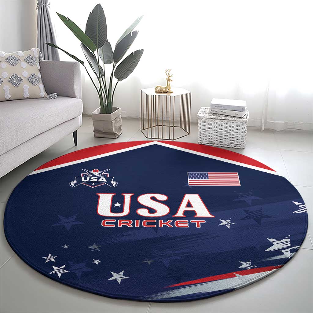 USA Cricket Round Carpet US Team Play Bold Play Proud - Wonder Print Shop
