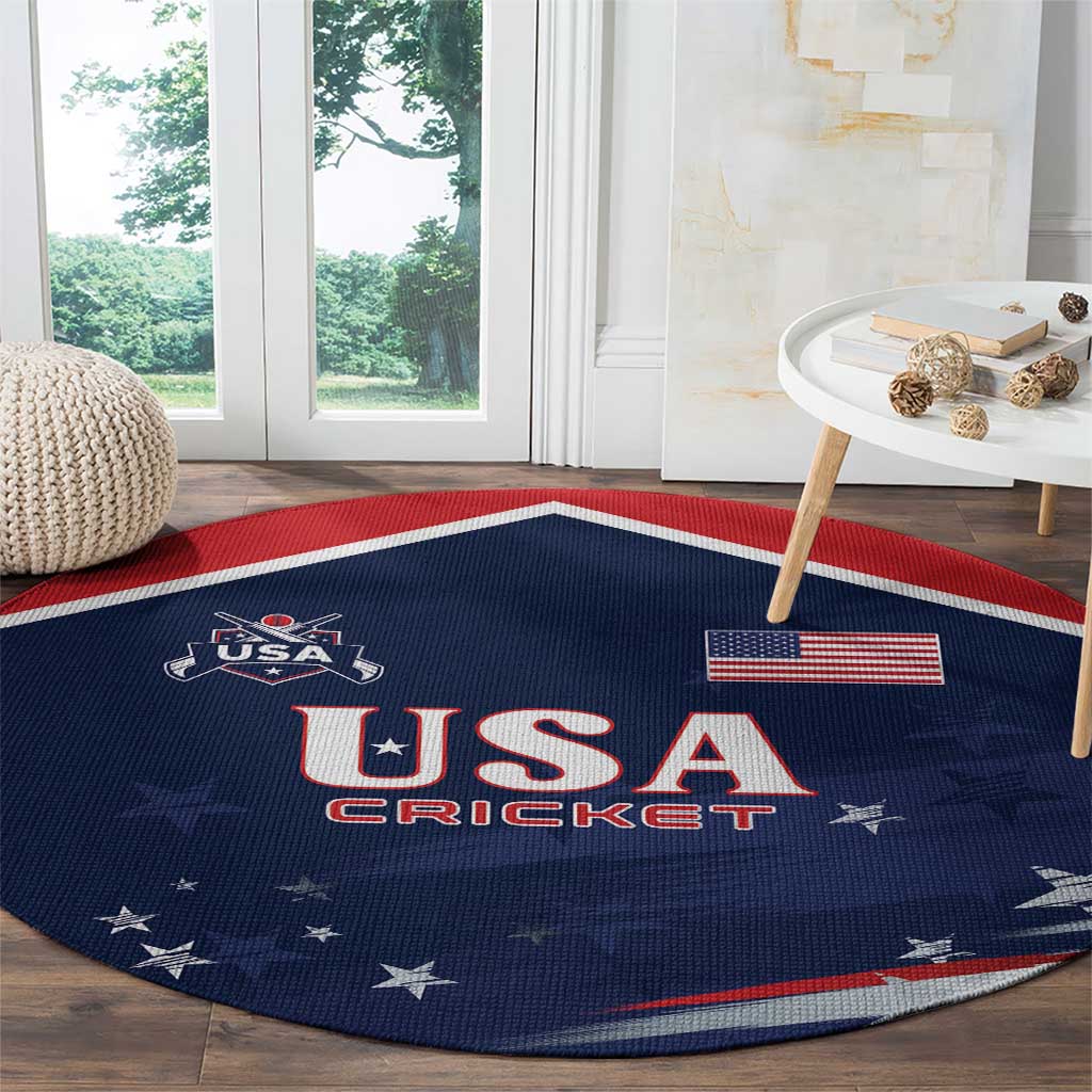 USA Cricket Round Carpet US Team Play Bold Play Proud - Wonder Print Shop
