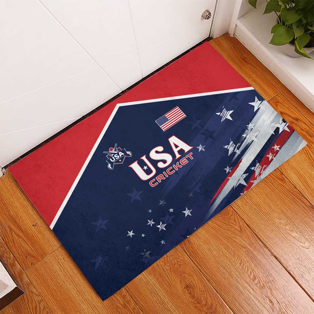 USA Cricket Rubber Doormat US Team Play Bold Play Proud - Wonder Print Shop