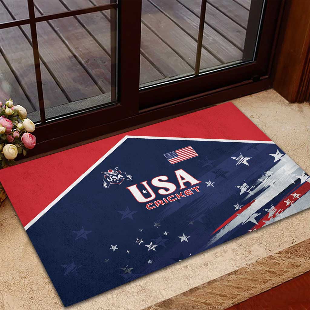USA Cricket Rubber Doormat US Team Play Bold Play Proud - Wonder Print Shop