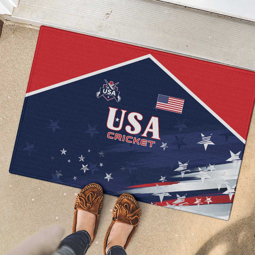 USA Cricket Rubber Doormat US Team Play Bold Play Proud - Wonder Print Shop