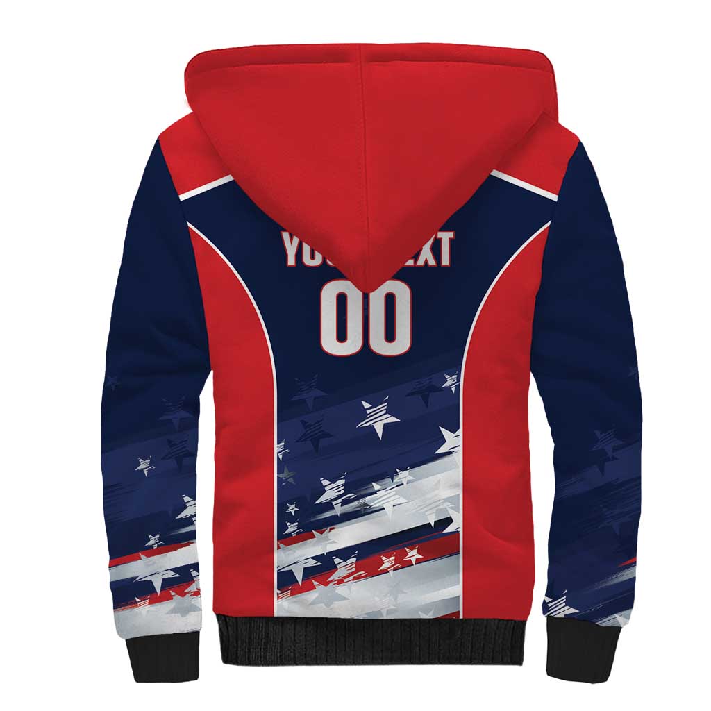 Custom USA Cricket Sherpa Hoodie US Team Play Bold Play Proud - Wonder Print Shop