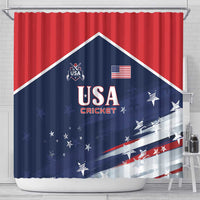 USA Cricket Shower Curtain US Team Play Bold Play Proud - Wonder Print Shop