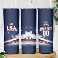 Custom USA Cricket Skinny Tumbler US Team Play Bold Play Proud - Wonder Print Shop