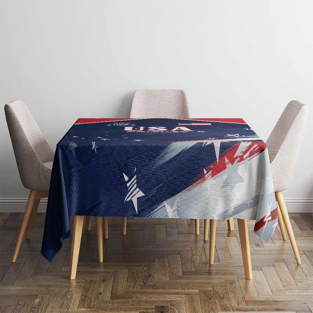 USA Cricket Tablecloth US Team Play Bold Play Proud - Wonder Print Shop